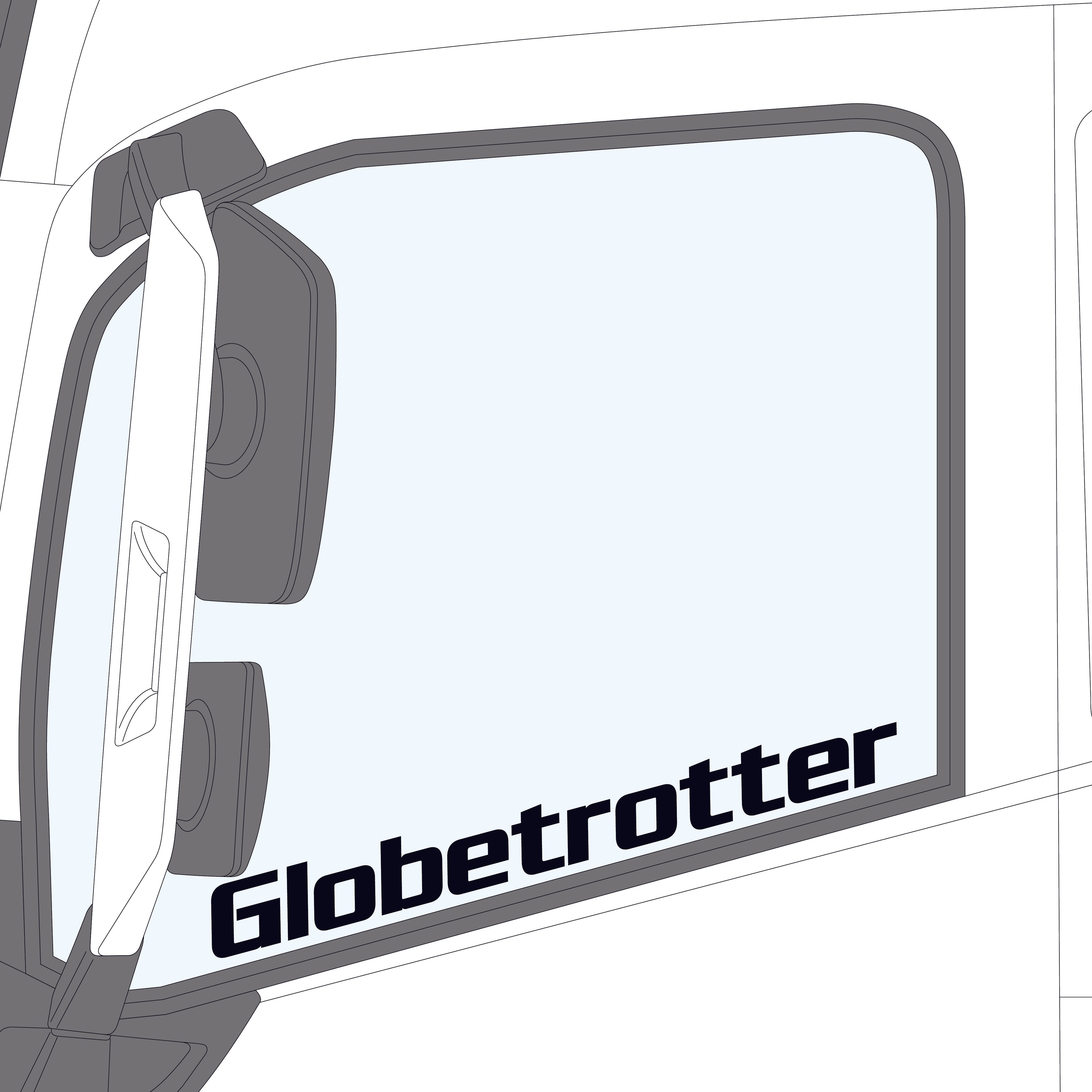 Globetrotter Side Window Stickers