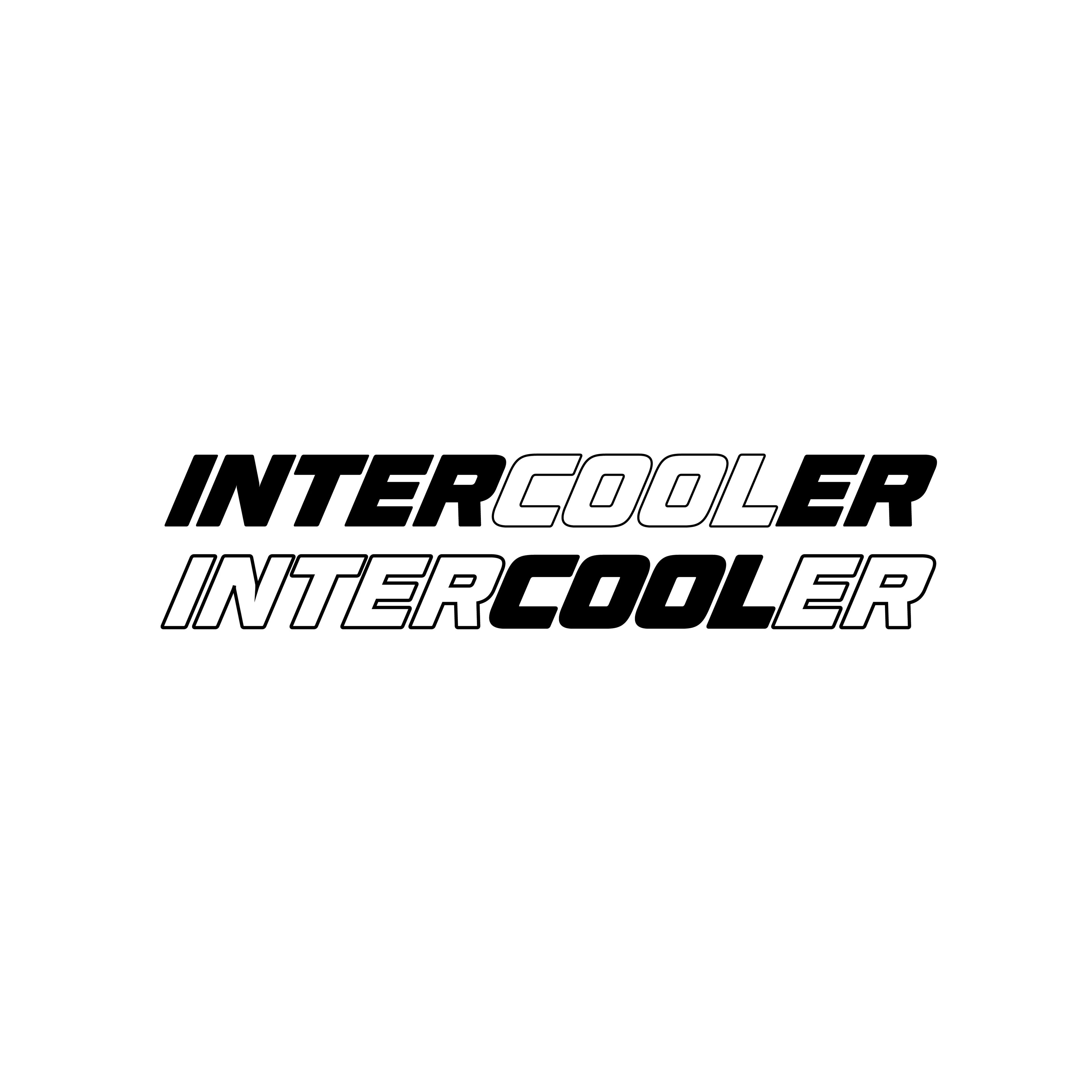 INTERCOOLER Two Tone Side Window Stickers