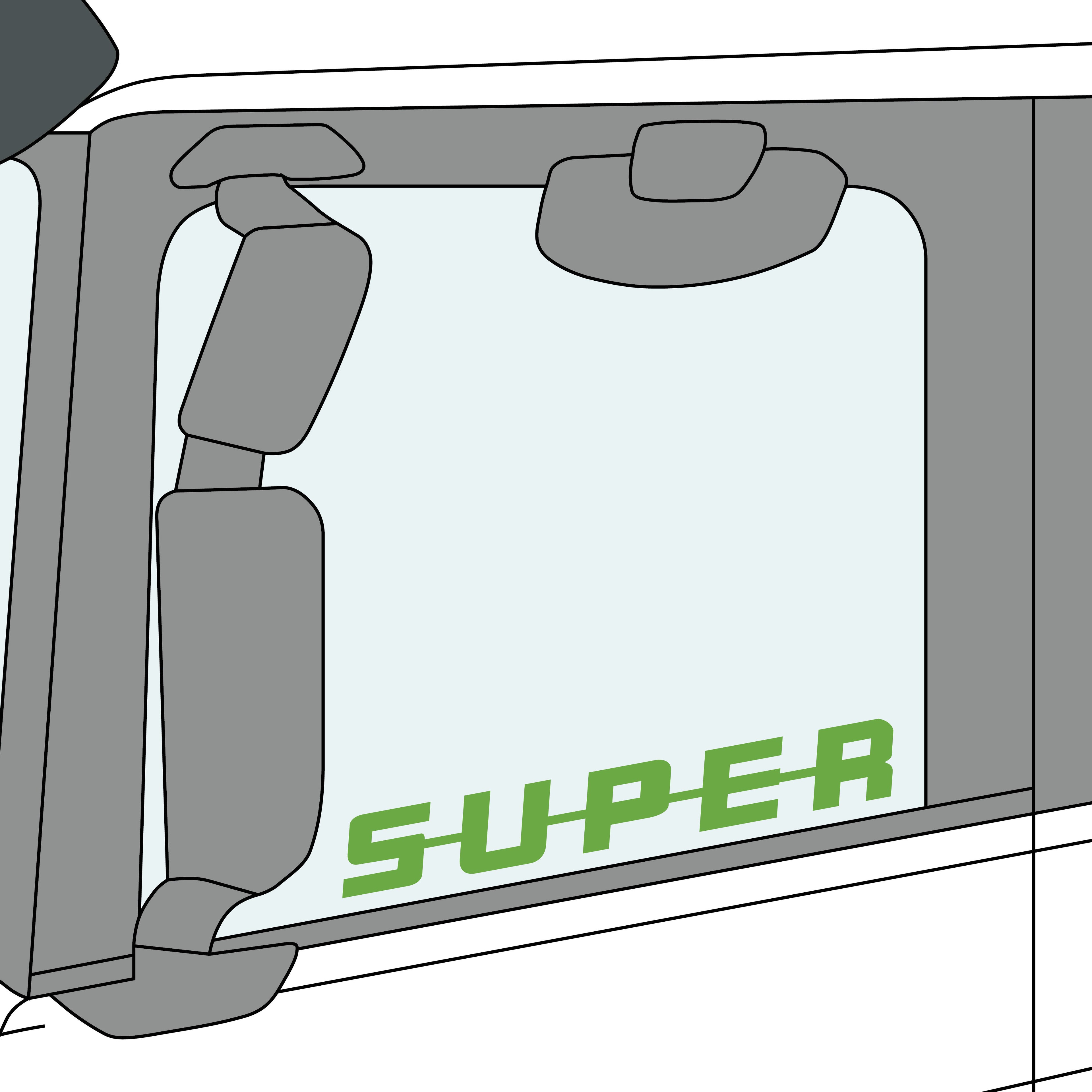 SUPER Side Window Stickers