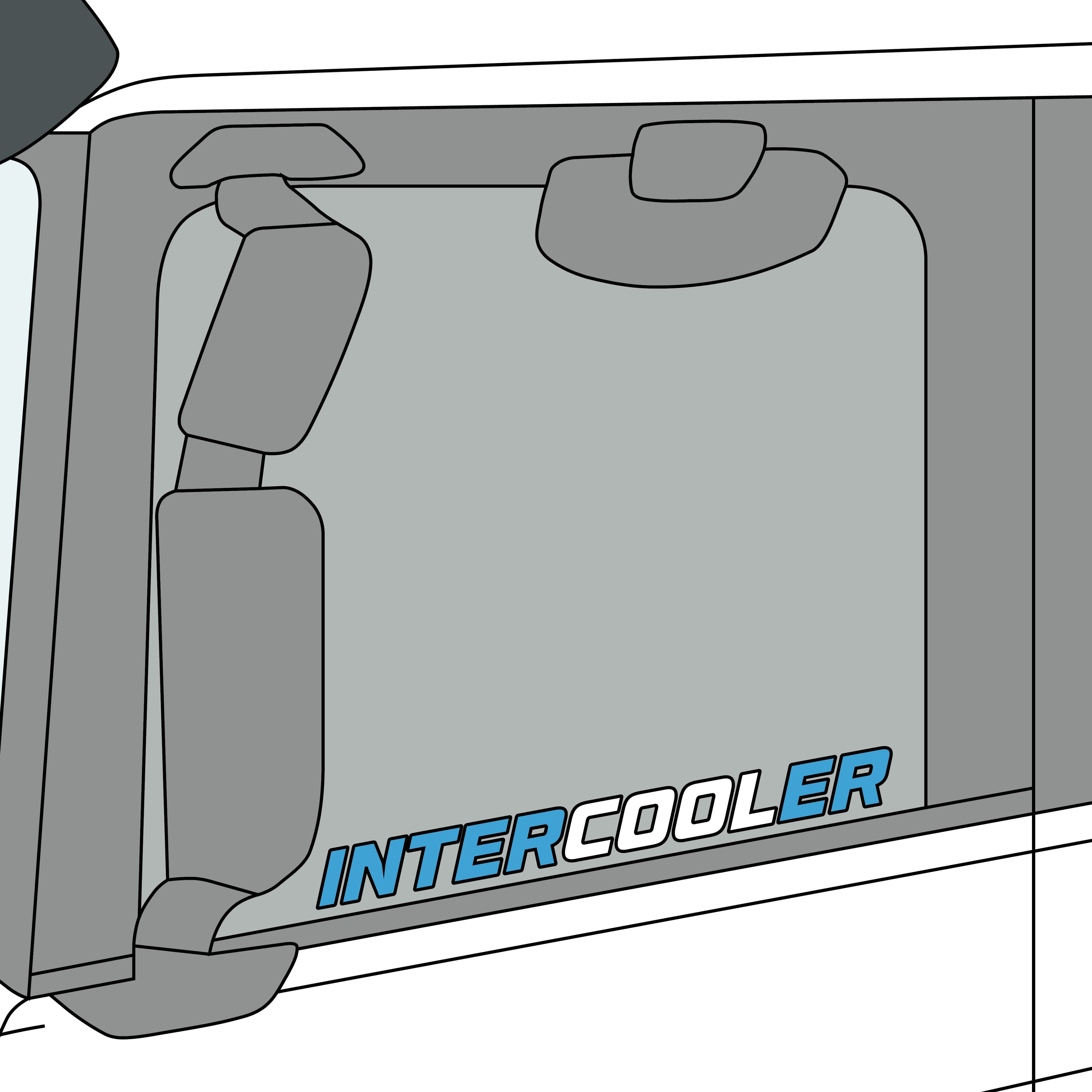 INTERCOOLER Two Tone Side Window Stickers